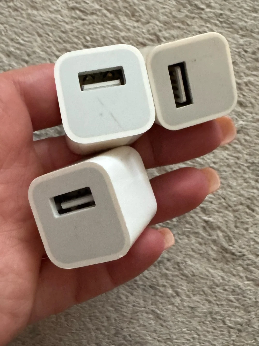 Bundle of 2 Like 🆕 Apple USB and 1 international USB charging blocks
